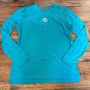 Miami Dolphins Nike Dri Fit Long Sleeve Tee NFL Fangear Large